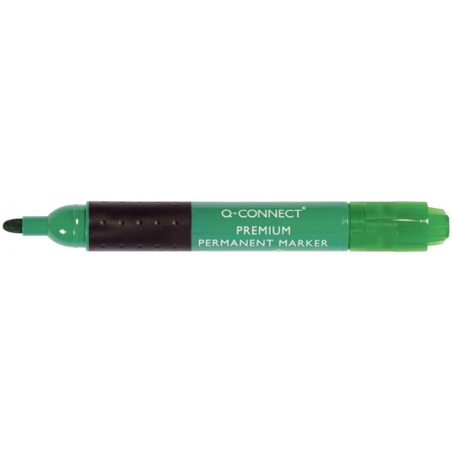 Q-CONNECT Premium permanent marker, 3 mm, ronde punt, groen