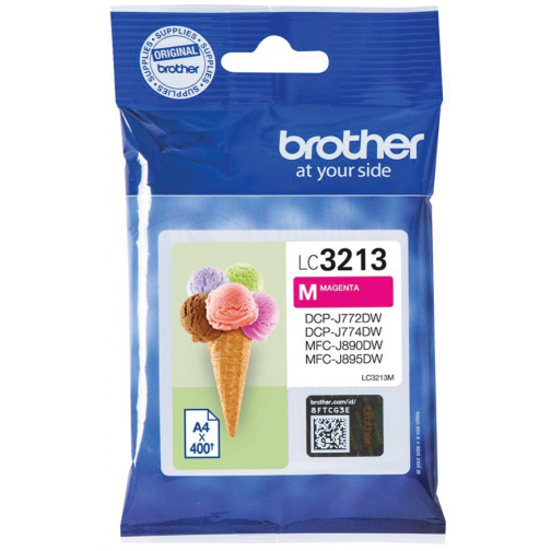 Brother inktcartridge, 400 pagina's, OEM LC-3213M, magenta