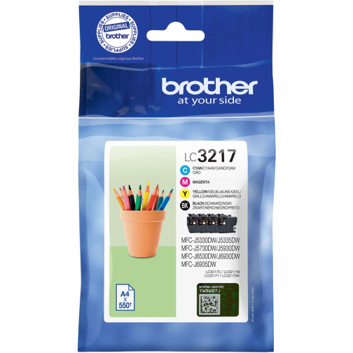 Brother inktcartridge, 550 pagina's, OEM LC-3217, 4 kleuren