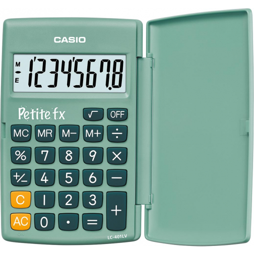 Casio zakrekenmachine Petite FX, groen