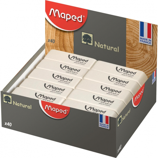 Maped gum Dessin, medium formaat, display van 40 stuks