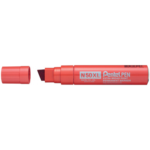 Pentel permanent marker Pen N50, brede punt, rood
