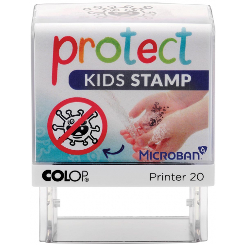 Colop printer 20 Microban, Protect kids stamp, stempel die kinderen helpt hun handen goed te wassen