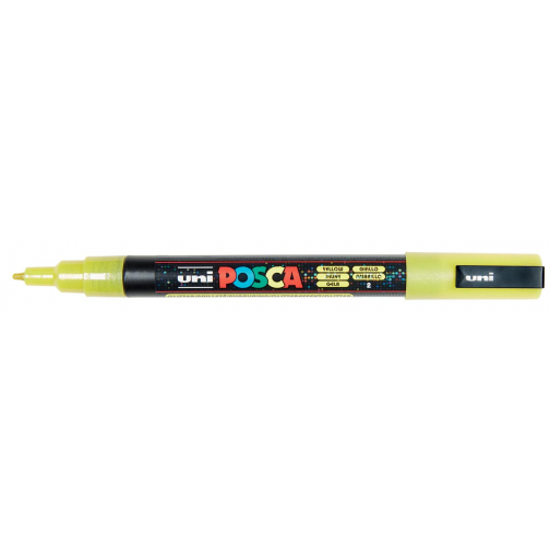 Uni POSCA paintmarker PC-3ML, 1,5 mm, glitter, geel