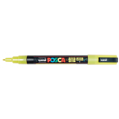 Posca paintmarker PC-3M glitter geel