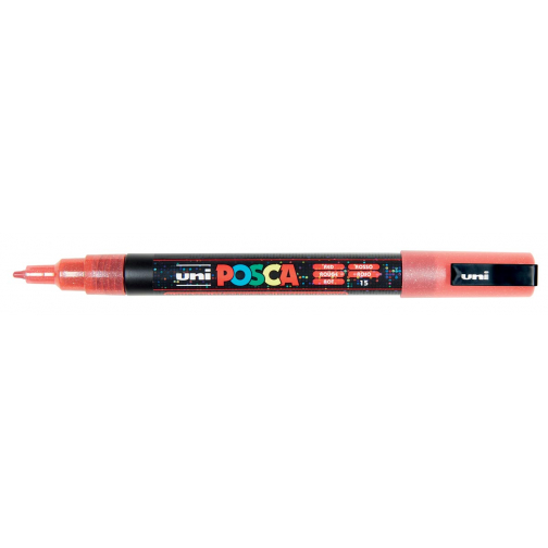 Posca paintmarker PC-3M glitter rood