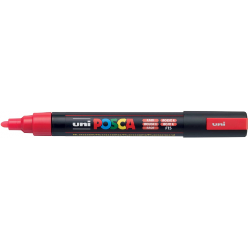 Uni POSCA paintmarker PC-5M, 1,8 - 2,5 mm, fluo rood