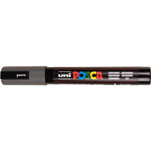 Uni POSCA paintmarker PC-5M, 1,8 - 2,5 mm, diepgrijs