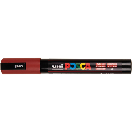 Uni POSCA paintmarker PC-5M, 1,8 - 2,5 mm, robijnrood