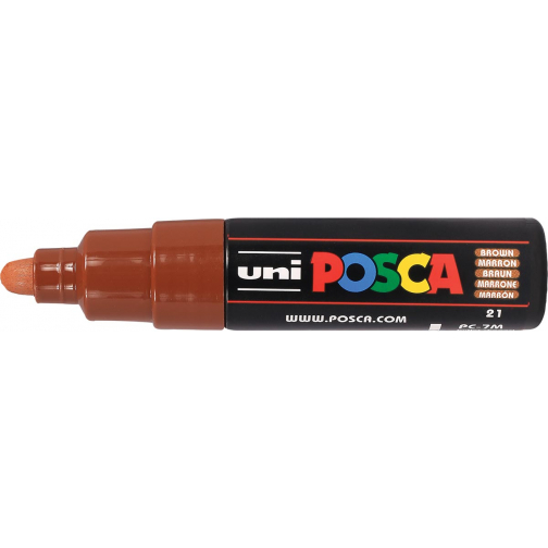 Uni POSCA paintmarker PC-7M, 4,5 - 5,5 mm, bruin