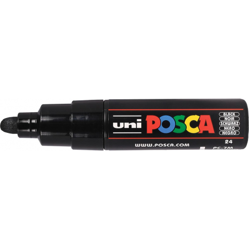 Uni POSCA paintmarker PC-7M, 4,5 - 5,5 mm, zwart