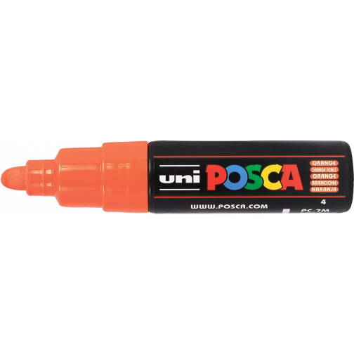 Uni POSCA paintmarker PC-7M, 4,5 - 5,5 mm, donkeroranje