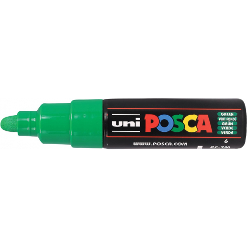 Uni POSCA paintmarker PC-7M, 4,5 - 5,5 mm, donkergroen