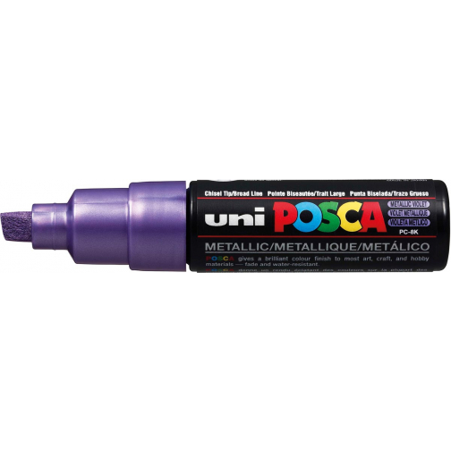 Uni POSCA paintmarker PC-8K, 8 mm, paars metaal