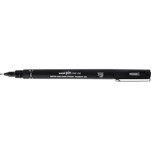 Uni Pin fineliner, ronde punt, 0,7 mm, zwart