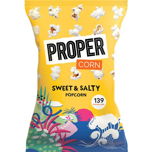 Proper popcorn Sweet & Salty, zak van 30 g