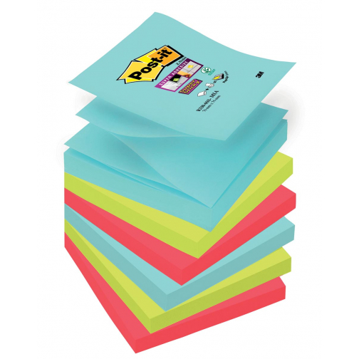 Post-it Super Sticky Z-notes Cosmic, 90 vel, ft 76 x 76 mm, pak van 6 blokken