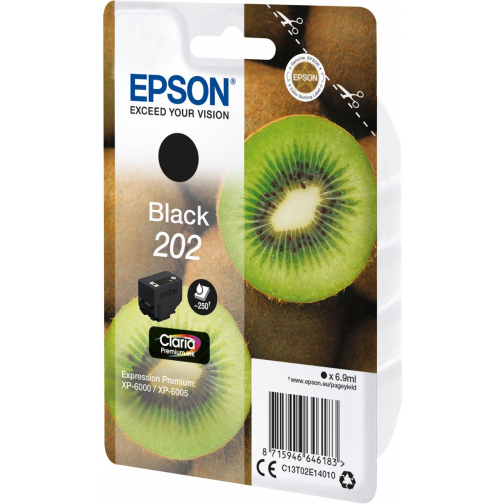 Epson inktcartridge 202, 250 pagina's, OEM C13T02E14010, zwart