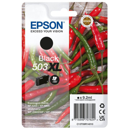 Epson inktcartridge 503XL, 550 pagina's, OEM C13T09R14010, zwart