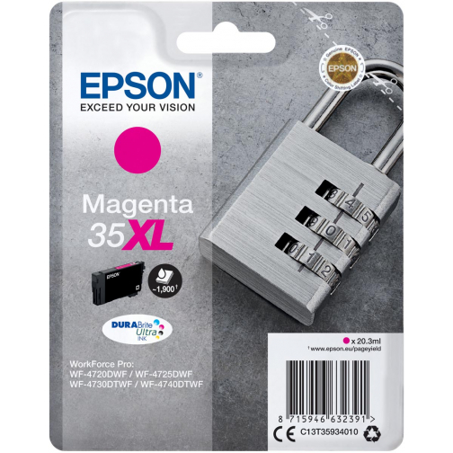 Epson inktcartridge 35XL, 20,3 ml, OEM C13T35934010, magenta