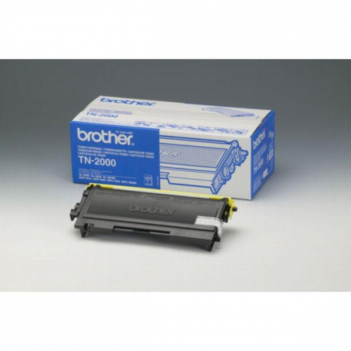 Brother toner, 2.500 pagina's, OEM TN-2000, zwart