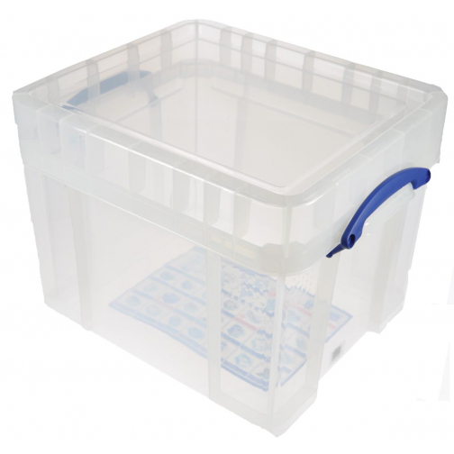 Really Useful Box opbergdoos 35 liter XL, transparant, voor het opbergen van medium LP's