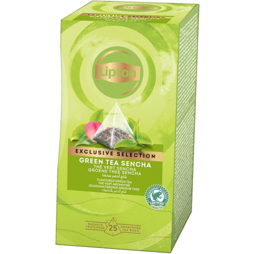 Lipton thee Exclusive Selection, groene thee Sencha, doos van 25 zakjes