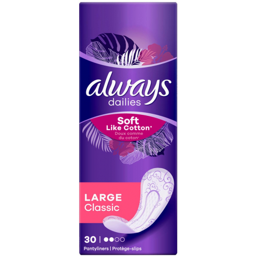 Always Soft Like Cotton inlegkruisje Large Classic, pak van 30 stuks