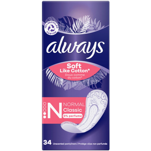 Always Soft Like Cotton inlegkruisje Normal Classic, pak van 34 stuks