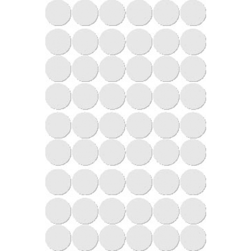 Apli ronde etiketten in etui diameter 13 mm, wit, 210 stuks, 35 per blad (2661)