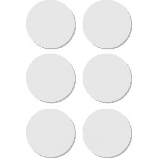 Apli ronde etiketten in etui diameter 32 mm, wit, 36 stuks, 6 per blad (2665)