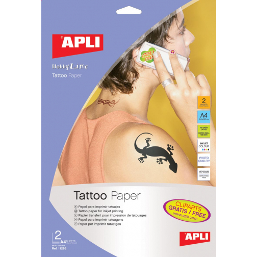 Apli Tattoo transfer papier, pak met 2 vellen