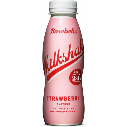 Barebells milkshake aardbei, 33 cl, pak van 8