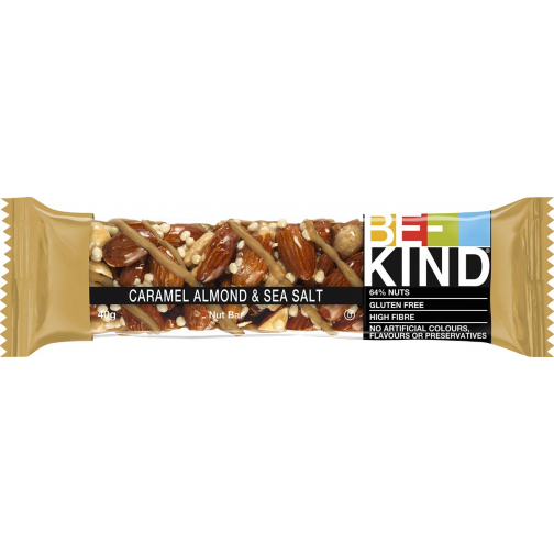 Be-Kind reep Caramel Almond & Sea Salt, 40 g, pak van 12 stuks