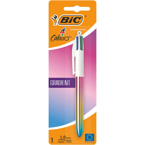 Bic 4 Colours Gradient balpen, medium, op blister