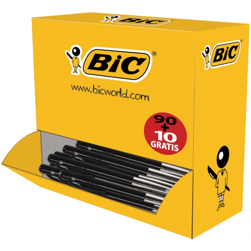 Bic balpen M10 Clic voordeelpak zwart