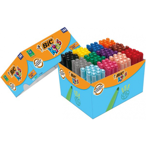 Bic Kids Viltstift Visacolor XL Ecolutions schoolbox van 144 stiften