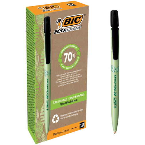 Bic Media Clic Bio-based Ecolutions balpen, zwart