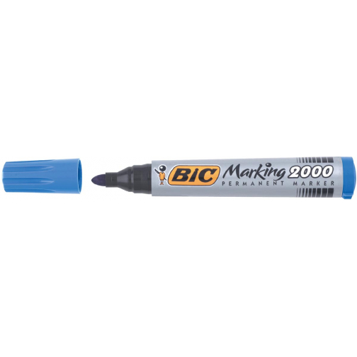 Bic permanent marker 2000-2300 blauw, schrijfbreedte 1,7 mm, ronde punt