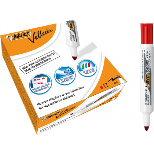 Bic whiteboardmarker Velleda 1711 rood