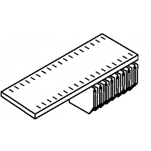 Bisley lateraal systeemlegbord voor Basic roldeurkast, 120 cm, zwart