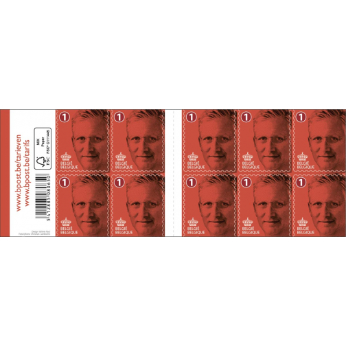 BPost postzegel nationaal, Koning Filip, pak van 100 stuks, non-prior