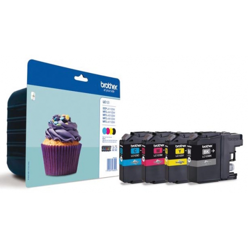 Brother inktcartridge, 600 pagina's, OEM LC-123VALBPDR, 4 kleuren