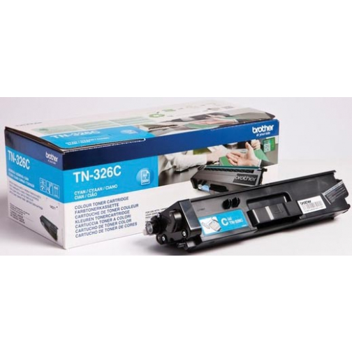 Brother toner, 3.500 pagina's, OEM TN-326C, cyaan