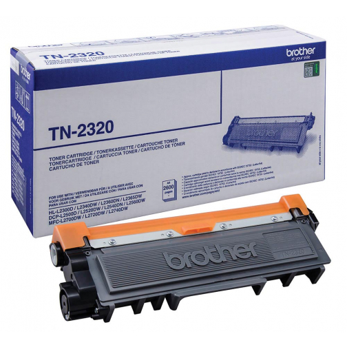 Brother toner, 2.600 pagina's, OEM TN-2320, zwart