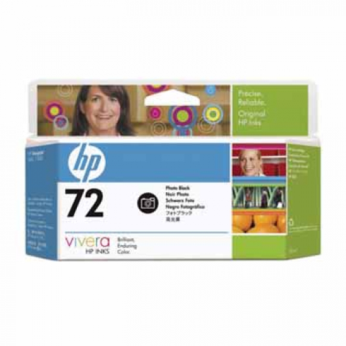 HP inktcartridge 72, 130 ml, OEM C9370A, zwart foto