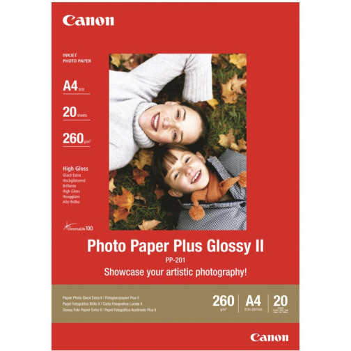 Canon fotopapier PP-201 Plus, ft A4, 260 g, pak van 20 vel