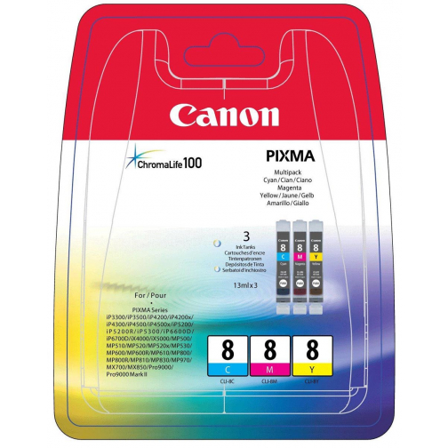 Canon inktcartridge CLI-8, 420 pagina's, OEM 0621B029, 3 kleuren