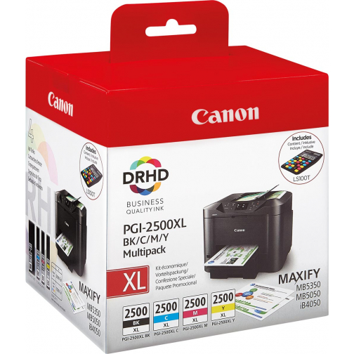Canon inktcartridge PGI-2500XL, 1.760 - 2.500 pagina's, OEM 9254B004, zwart + 3 kleuren