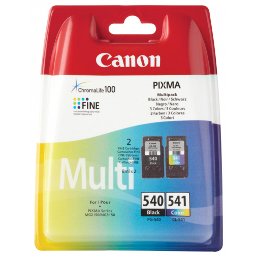 Canon inktcartridge PG-540 en CL-541, 180 pagina's, OEM 5225B006, 4 kleuren